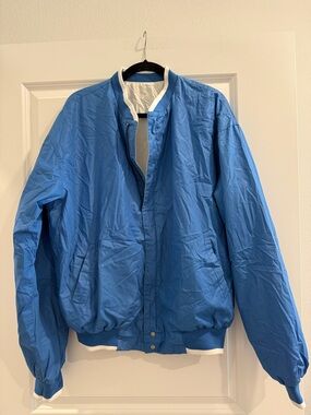 Vintage Members only reversible Blue Men's Lightweight Bomber Jacket 46l